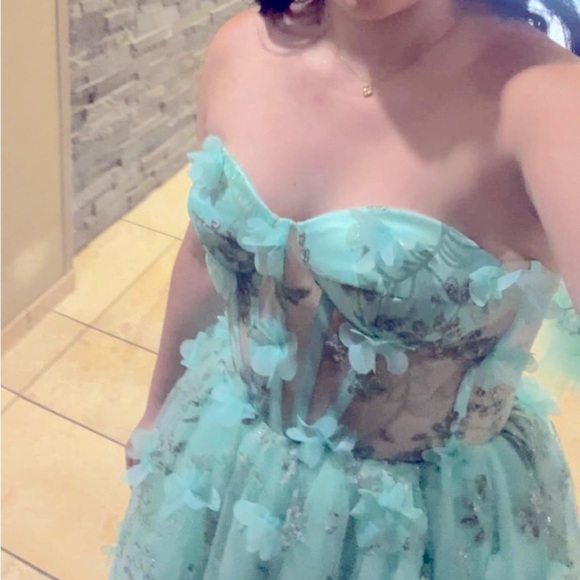 Corset Style Lace Up Back Pageant Prom Formal Quinceañera Dress Size Small - Picture 14 of 14